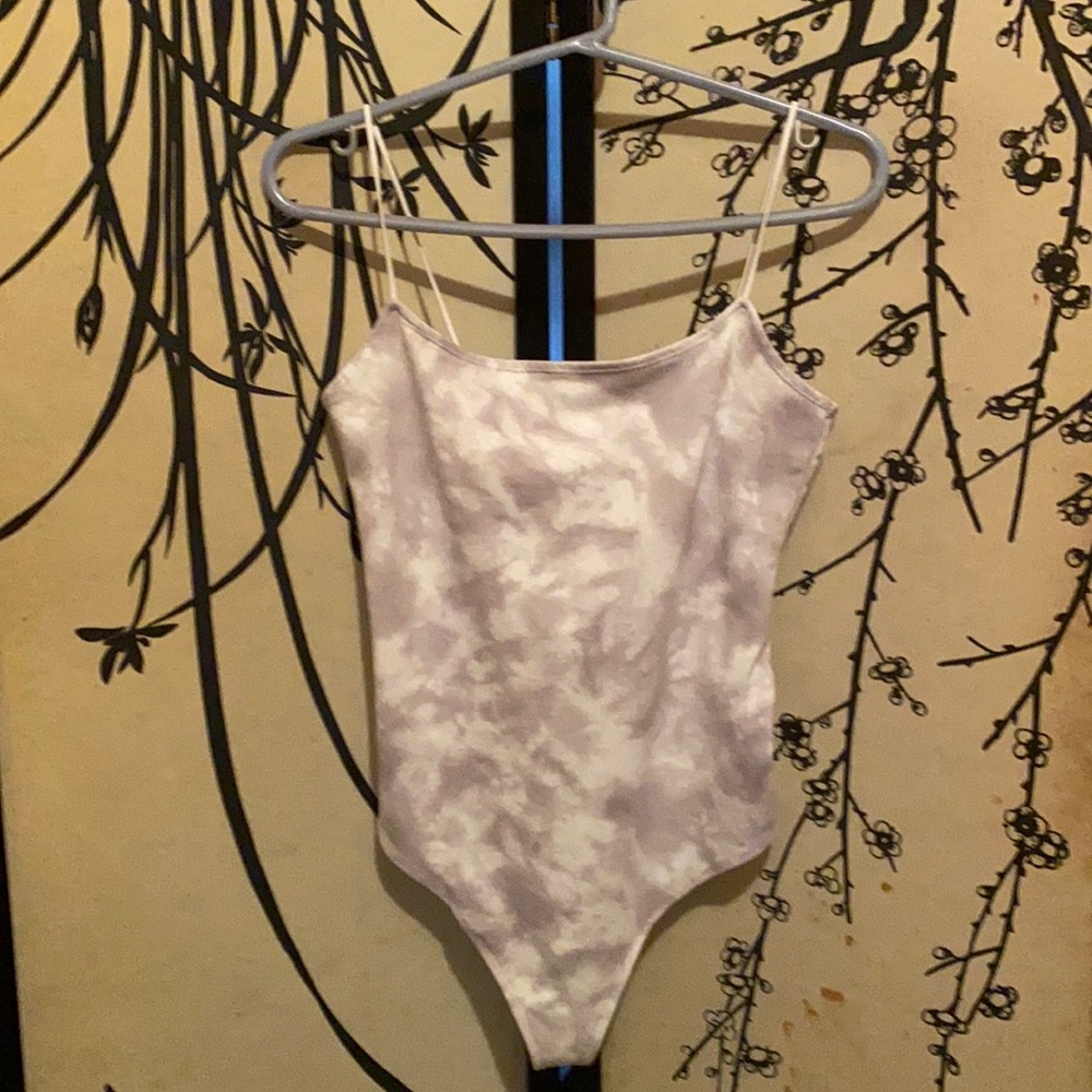 Abercrombie & Fitch Dusty Lilac  Bodysuit Tie Dye Cami Tank Top